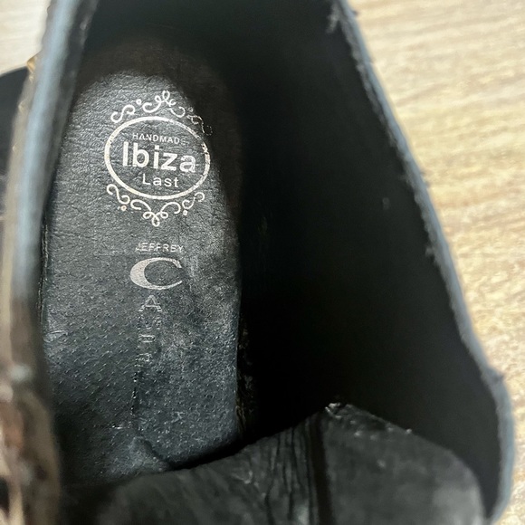 Jeffrey Campbell Ibiza wedge glossy and faux fur ankle boots with spiky studs - Picture 15 of 16